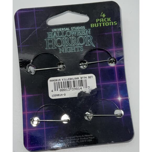 Universal Halloween Horror Nights 2019 Killer Klowns Button Set - Picture 2 of 2